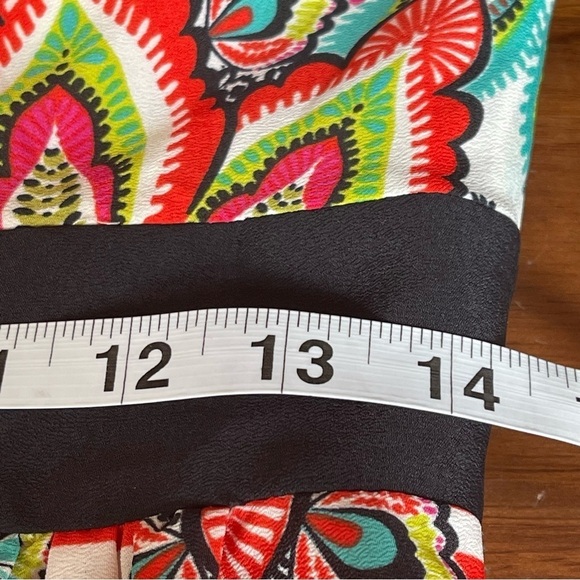 ELIZA J Crepe de Chine Floral Halter Handkerchief Maxi Dress Size 8 - Picture 14 of 14